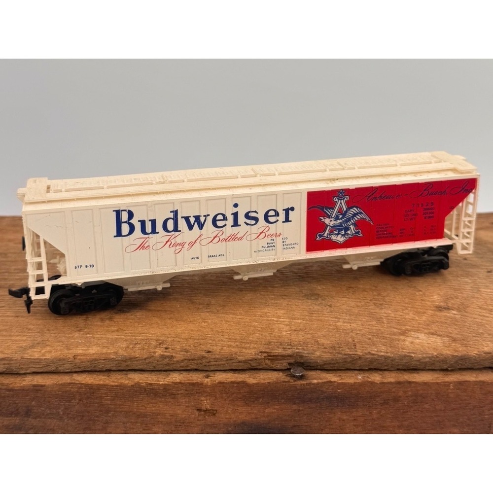 Vintage Tyco Budweiser HO Scale Covered Hopper Train Car Anheuser-Busch 71529